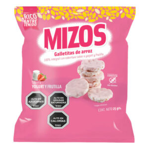 Galletas de arroz Mizos sabor yogurt y frutilla 25gr