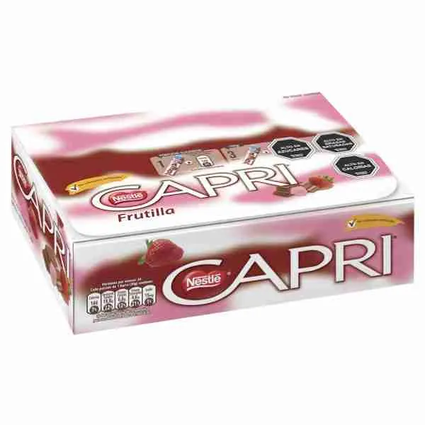 Chocolate Capri Frutilla 30gr display 24 uds