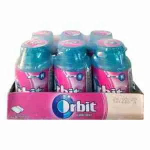 Chicle Orbit bubblemint frasco display 6 uds