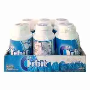 Chicle Orbit menta frasco display 6 uds
