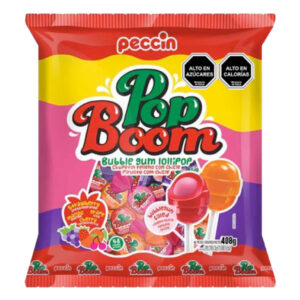 Chupetín Pop Boom surtido relleno chicle 408gr