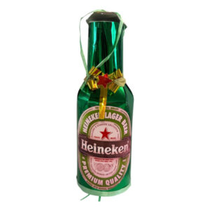 Piñata artesanal 3D botella Heineken 50×25 cms