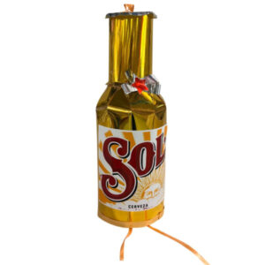 Piñata artesanal 3D botella Sol 50×25 cms