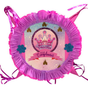Piñata artesanal 4 puntas Princess 40×40 cms