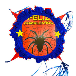 Piñata artesanal 4 puntas Spiderman 40×40 cms