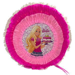Piñata artesanal redonda Barbie 30×30 cms