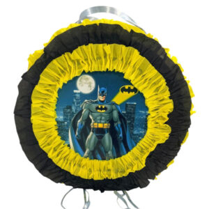 Piñata artesanal redonda Batman 30×30 cms