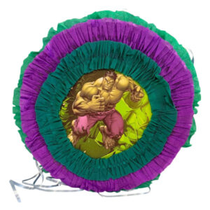 Piñata artesanal redonda Hulk 30×30 cms