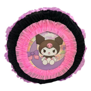 Piñata artesanal redonda Kuromi 30×30 cms