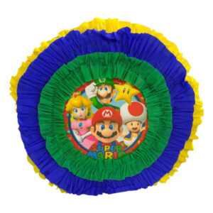 Piñata artesanal redonda Mario Bros 30×30 cms N° 2