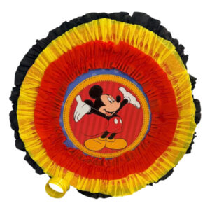 Piñata artesanal redonda Mickey Mouse 30×30 cms