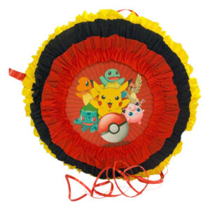 Piñata artesanal redonda Pokemon 30×30 cms