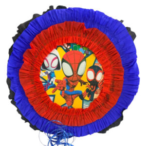 Piñata artesanal redonda Spidey 30×30 cms N°3