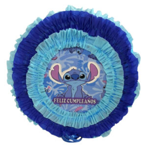 Piñata artesanal redonda Stitch 30×30 cms