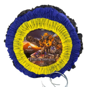 Piñata artesanal redonda Transformers 30×30 cms