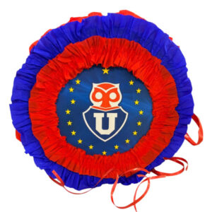 Piñata artesanal redonda U. de Chile 30×30 cms