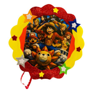 Piñata artesanal redonda One Piece 30×30 cms