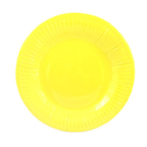 Plato cartón Feco Festivity 18cm amarillo 10 uds