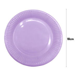 Plato cartón Feco Festivity 18cm lila 10 uds