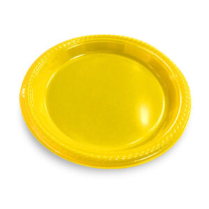 Plato plástico Feco Festivity 18cm verde 10 uds