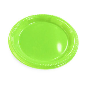 Plato plástico Feco Festivity 18cm lima 10 uds