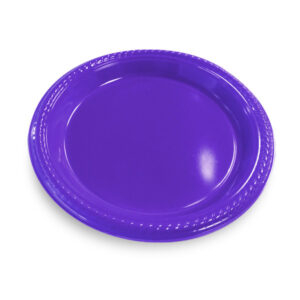 Plato plástico Feco Festivity 18cm morado 10 uds