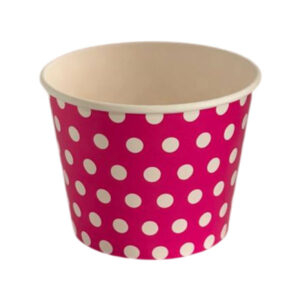 Pote popcorn con puntos Glam 14x10cm fucsia