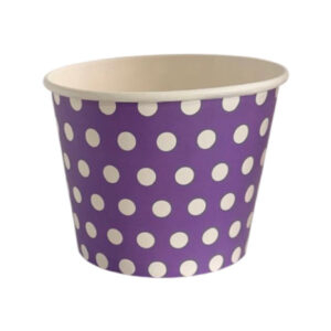 Pote popcorn con puntos Glam 14x10cm morado