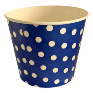 Pote popcorn con puntos Glam 20x15cm azul
