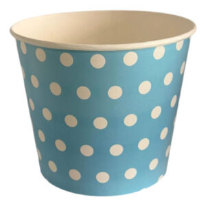 Pote popcorn con puntos Glam 20x15cm celeste