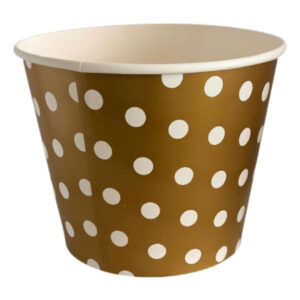 Pote popcorn con puntos Glam 20x15cm dorado