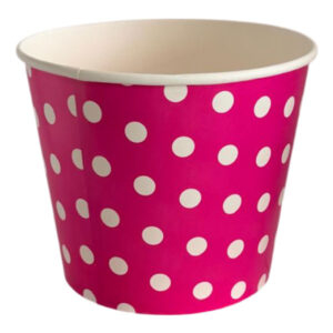 Pote popcorn con puntos Glam 20x15cm fucsia
