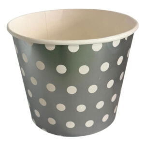 Pote popcorn con puntos Glam 20x15cm gris