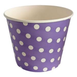 Pote popcorn con puntos Glam 20x15cm morado