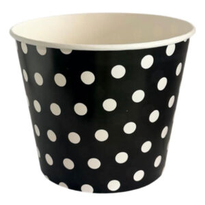 Pote popcorn con puntos Glam 20x15cm negro