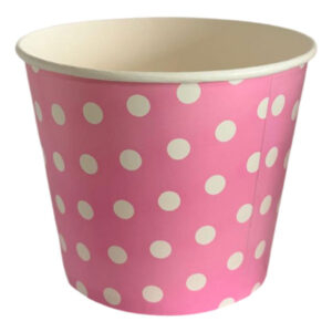 Pote popcorn con puntos Glam 20x15cm rosado