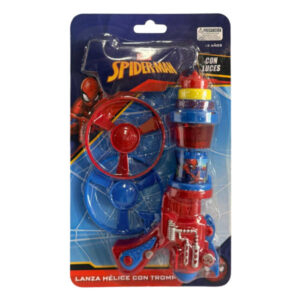 Lanza hélices con trompo Spiderman
