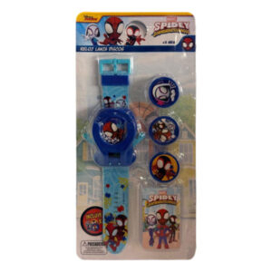 Reloj lanza discos Spidey