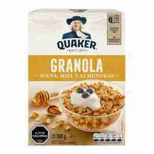 Granola Quaker avena, miel y almendras 342gr