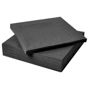 Servilletas papel Feco Festivity 33x33cm negro 20 uds