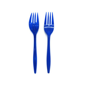Tenedor plástico Feco Festivity azul 20 uds