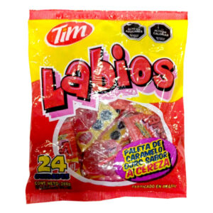 Caramelos paleta Tim Labios 288gr bolsa 24 uds