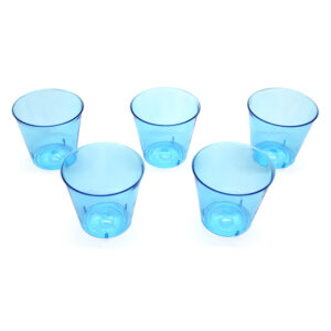 Vaso acrílico shot Feco Festivity neón azul 30 uds