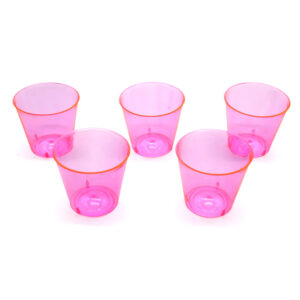 Vaso acrílico shot Feco Festivity neón fucsia 30 uds