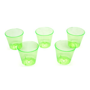 Vaso acrílico shot Feco Festivity neón verde 30 uds
