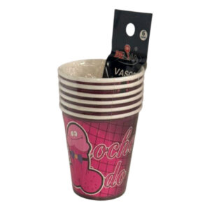 Vaso polipapel Belina despedida soltera pene corbatín set 6 uds