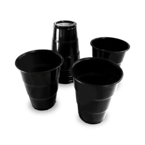 Vaso plástico Feco Festivity 200cc negro 10 uds