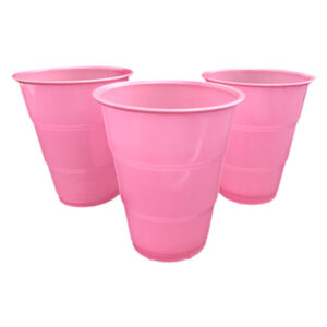 Vaso plástico Feco Festivity 200cc rosado 10 uds