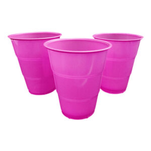 Vaso plástico Feco Festivity 200cc rosado fuerte 10 uds