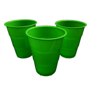 Vaso plástico Feco Festivity 200cc verde 10 uds